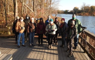 Group on Viewing Platform at Celery Bog